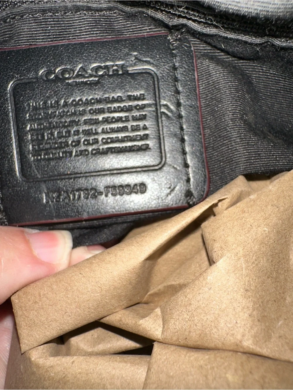 Coach  #146 Lexi Black Leather Hobo Bag with Studded Embellishment